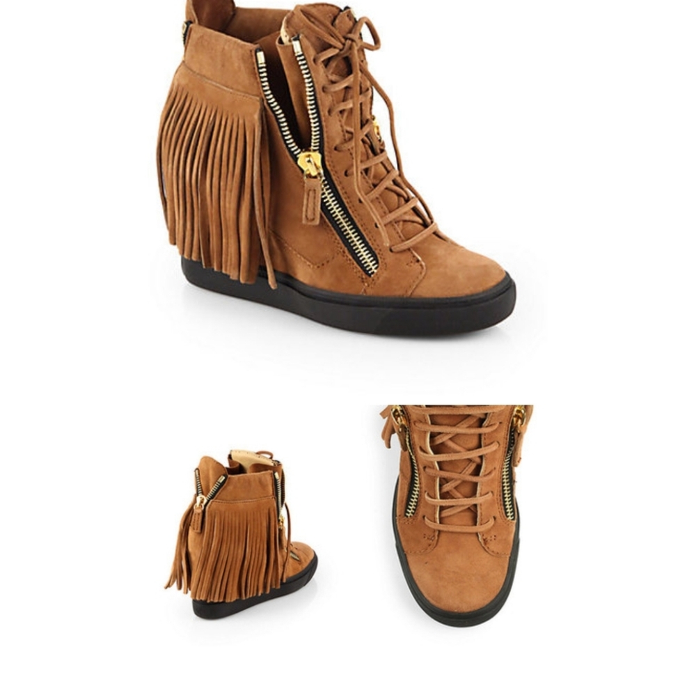 Giussepe zanotti fringe sneakers sz 38 [8]